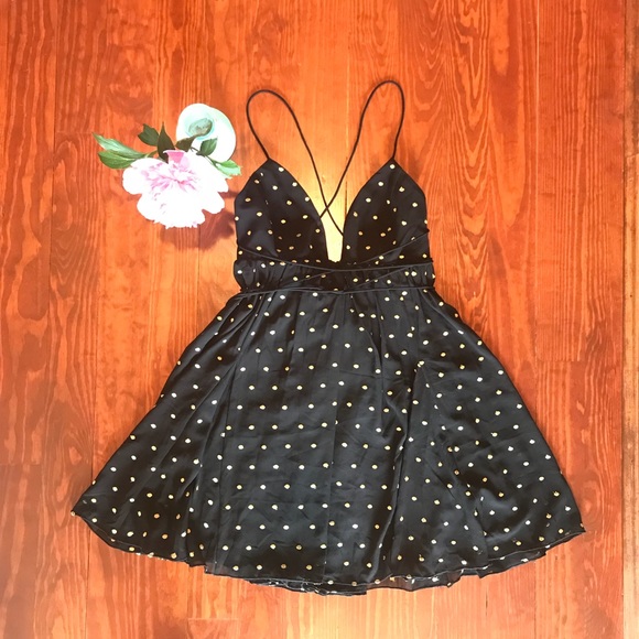 lurex dot mini dress